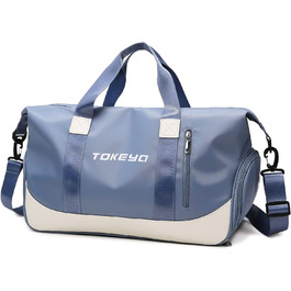 Спортивна сумка Tokeya, Дорожня сумка на 40 л для жінок і чоловіків з відділенням для взуття, велика складна спортивна сумка, водонепроникна сумка для плавання, спортивна сумка для тренувань, спортивна сумка для фітнесу, йоги, синя