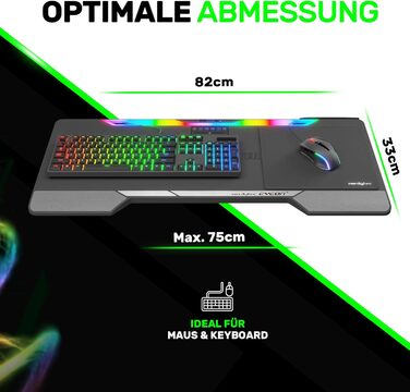 Couchmaster CYCON³: Ергономічний стіл для ноутбука для дивану, софи та ліжка з USB хабом (Чорний)