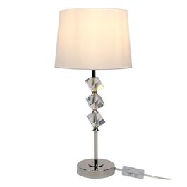 Настільна лампа Relaxdays з кришталевим декором та шовковим абажуром