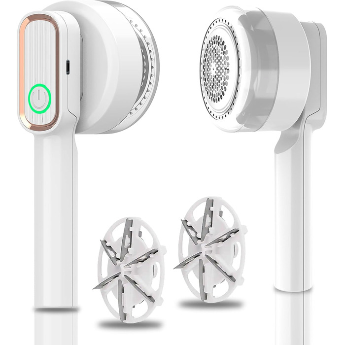 Електричний видалення ворсу для одягу: видалення ворсу, пилу та котушок з тканини. USB-зарядка, 2 змінні головки.