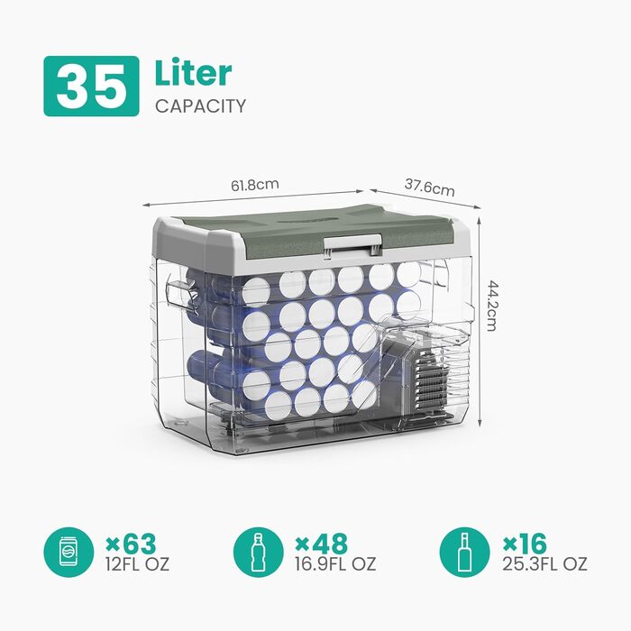 Автохолодильник Alpicool 35L компресорний 12/230V: для авто, кемпінгу, риболовлі -20°C