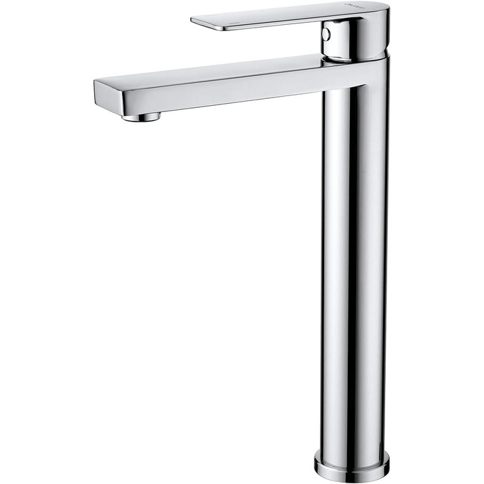 Змішувач для умивальника Decaura, хром, нержавіюча сталь, однорідний, висота виливу 250 мм, для накладних умивальників