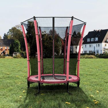 Батут дитячий JUMMICO з захисною сіткою Ø145 см, до 50 кг, рожевий - для дому та вулиці, від 3 років