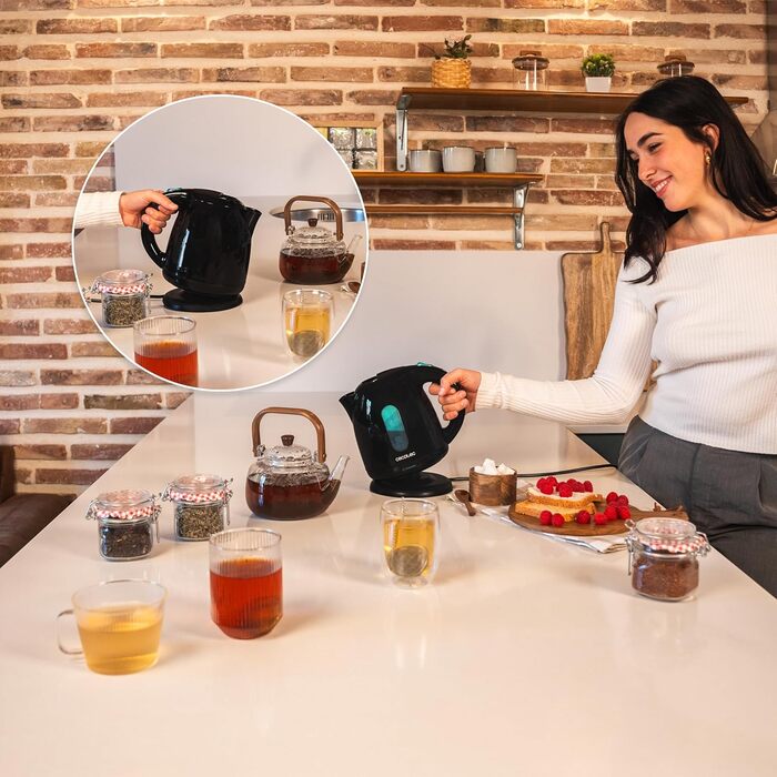 Електричний чайник Cecotec Thermosense 140 Black – 1 л, 2200 Вт, антинакипний фільтр, без BPA
