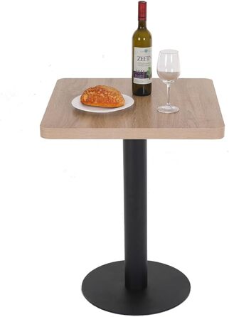 Дерев'яний кухонний стіл Mingone 80x80 см з металевими ніжками - для кухні, вітальні, балкону