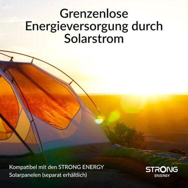 Електростанція STRONG Energy CP02ST-500W портативний сонячний генератор і акумулятор аварійного живлення, 2000 циклів автономної роботи, генератор електроенергії, включаючи зарядний кабель змінного струму та автомобільний зарядний адаптер, 460 Втгод