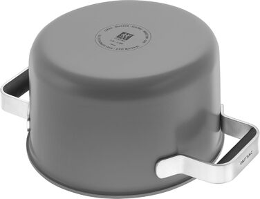 Набір посуду ZWILLING PURE, 5 предметів, з нержавіючої сталі 18/10, керамічне покриття, Stay-Cool ручки, придатний для миття в посудомийній машині (антрацитово-сірий)