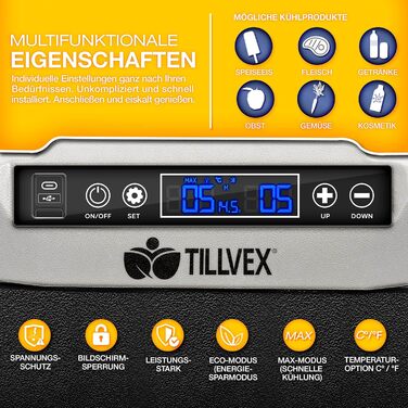 Автомобільний холодильник Tillvex® Kompressor 40-60л з Wi-Fi, 12/24V/230V, до -20°C для авто, вантажівок, кемпінгу