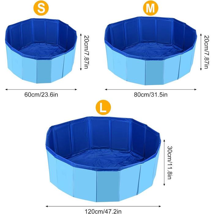 Дитячий басейн для собак DUOJIN, басейн для собак, складна ванна для домашніх тварин, великий басейн для домашніх тварин з ПВХ, дитячий басейн для домашніх тварин, басейн для собак, нековзна ванна для ванни для собак 120x30 см