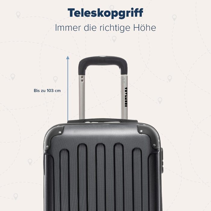 Набір валіз TRVLMORE: 2 валізи (ручна поклажа), чорний колір