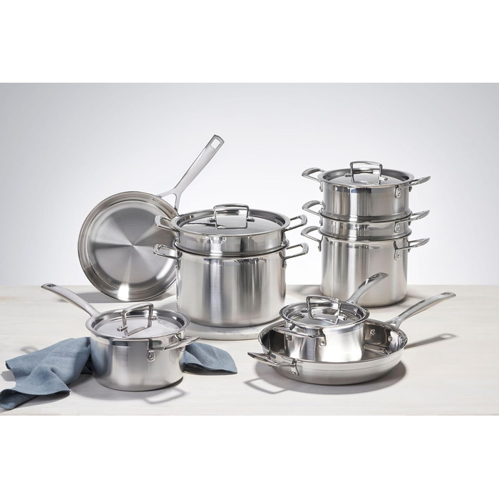 Сковорода LE CREUSET з нержавіючої сталі 28 см, Ø 28 см, для всіх типів плит (включно з індукцією) та духовки, срібна