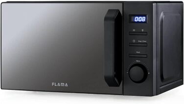 Мікрохвильова піч Flama 1833FL, чорна, 700 Вт, 20 л