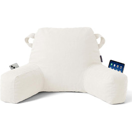 Подушка для відпочинку в ліжку Unisakey з підлокотниками, спинна подушка для читання та відпочинку, знімний, пральний чохол, бежевий Подушка для відпочинку в ліжку Unisakey з підлокотниками, спинна подушка для читання та відпочинку, знімний, пральний чохол, бежевий