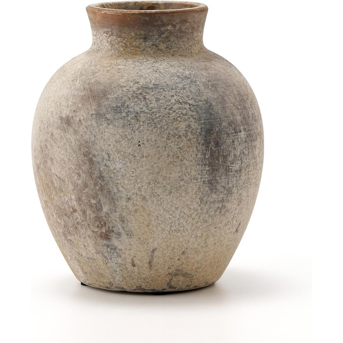 Керамічна ваза для квітів ручної роботи, 15.2 см, богемний стиль, декор для дому, теракота, сіро-коричневий колір