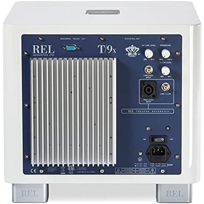 Сабвуфер REL Acoustics T/9x, 25,4 см спереду, бездротовий, глянцевий чорний/білий