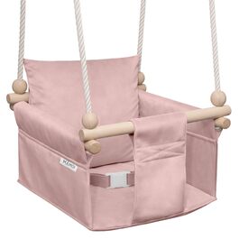 Дитяча гойдалка-крісло MAMOI® для дверей, дерев'яна гойдалка для малюків (Рожева)