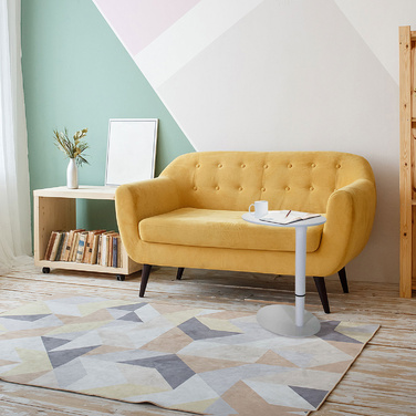 Столик приставний STAND III, овальний, білий, 65 x 50 см, hjh OFFICE