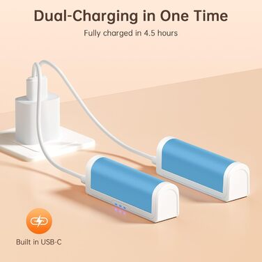 Jonwall Електричні кишенькові грілки для рук (2 шт.), USB-зарядка, 3 режими нагріву, для кемпінгу, гольфу, теплий подарунок (блакитні)