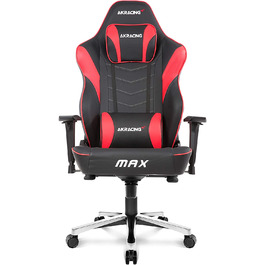 Ігрове крісло AKRacing Master Max, PU шкірозамінник, гарантія 5 років (чорний/червоний)