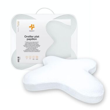 Ергономічна подушка для шиї та попереку Inphysio Luxury з гіпоалергенної піни з ефектом пам'яті (Memory Foam), 60x35x12/7 см, білий колір, у комплекті 2 наволочки