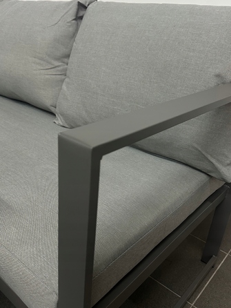 Комплект садових меблів sOTEGRANDE з металу, сірий, 5 предметів, MTG Trade Group