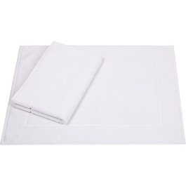 Комплект Betz з 2 килимків для ванної, килимок для ванної, килимок для душу, махрова тканина розміром 50x70 см, 100 бавовна преміум-класу, 650 г/м2, Колір (Білий)