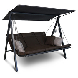 Гойдалка Ангерер Голлівуд Лаунж Смарт – зручна гойдалка для відпочинку з функцією ліжка, Made in Germany, преміум-якість, коричнева