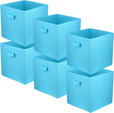 Коробка для зберігання lavita Складні ящики для зберігання 31 x 31 x 31 см Ящик-органайзер Системи організації одягу Зберігання та організація одягу шматок (6, бірюзовий)