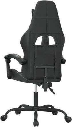 Ігрове крісло VidaXL, крісло, що обертається, офісне крісло, крісло, що обертається, спортивне Крісло, офісне крісло, робочий стіл, комп'ютерне крісло, чорний, зелений, штучна шкіра (без підставки для ніг, чорний і камуфляжний)