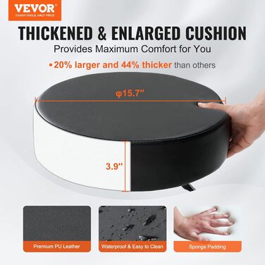 Сідло-стілець VEVOR 500x500x460 мм, регульована висота 460-605 мм, вантажопідйомність 181 кг, для офісу, стоматології, салонів, лабораторій