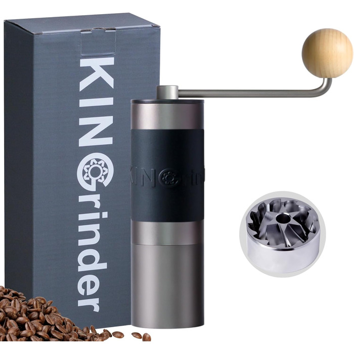 KINGrinder K1 - ручна кавомолка з 140 рівнями помелу для Aeropress, French Press, Drip, Espresso (20-25г)