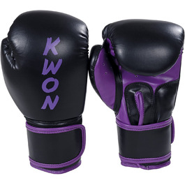 Тренувальні боксерські рукавички 8 унцій 10 унцій чорний / фіолетовий