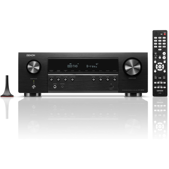 Канальний AV-ресивер Denon AVC-S670H, 8K HDMI, Bluetooth, Wi-Fi, HEOS, Alexa, Чорний, 5.2-