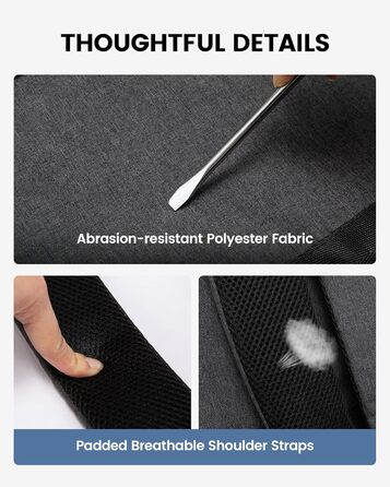 LOVEVOOK Рюкзак чоловічий великий, для ноутбука 17 дюймів, ділова сумка, рюкзак для роботи, шкільний рюкзак, водонепроникний, туристичний рюкзак, чоловічий, повсякденний, для офісу, роботи, подорожей, навчання (15.6 дюймів, Темно-сірий)