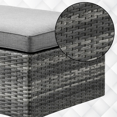 Комплект садових меблів MatMay із пластику, сірий, 4 предмети