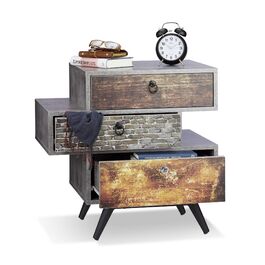 Вінтажна комод Relaxdays з 3 висувними ящиками