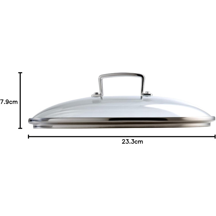 Скляна кришка Le Creuset для посуду з алюмінію та чавуну, ручка з нержавіючої сталі, 22 см