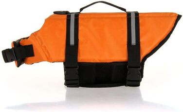 Рятувальний жилет для собак з рятувальною ручкою, світловідбиваючий, помаранчевий (60 символів)