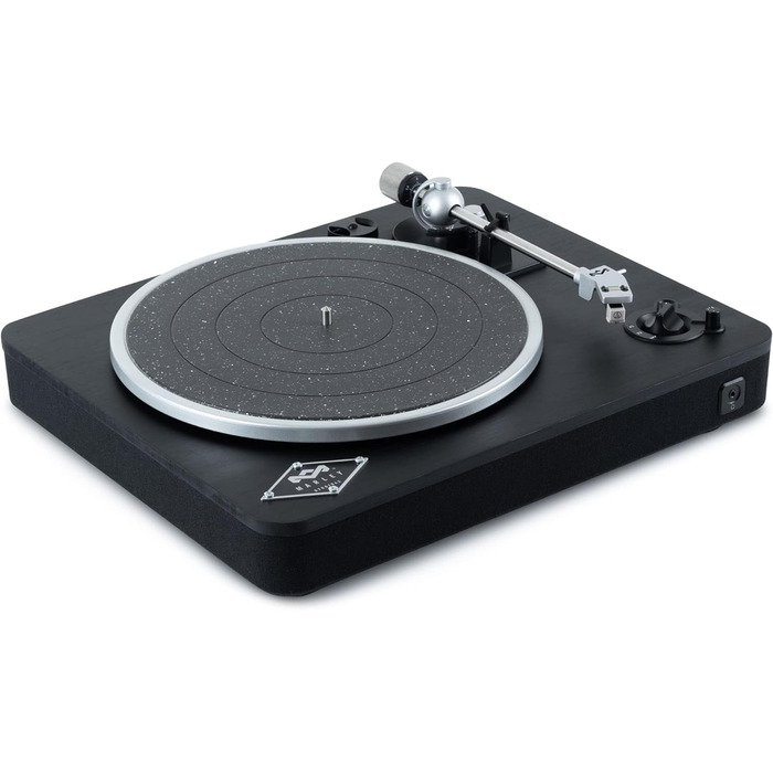 Вініловий програвач House of Marley Stir It Up Wireless з Bluetooth, попереднім підсилювачем, тонармом Audio-Technica, корпус із бамбука, швидкості 33/45 об/хв, екологічний дизайн, чорний