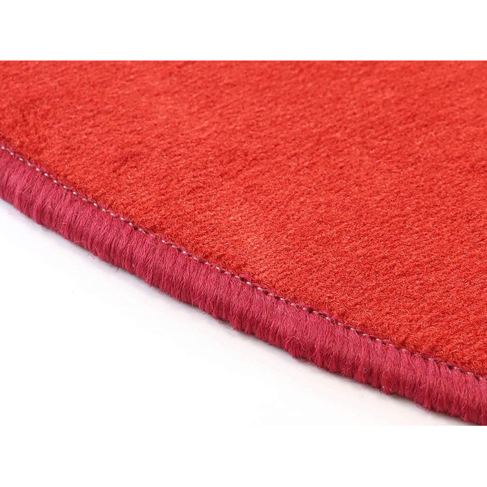 Ідеї Primaflor в текстилі дитячий ігровий килим Суцільний колір коло сидінь-червоний, близько 133 см, велюровий килим з коротким ворсом для дитячої кімнати