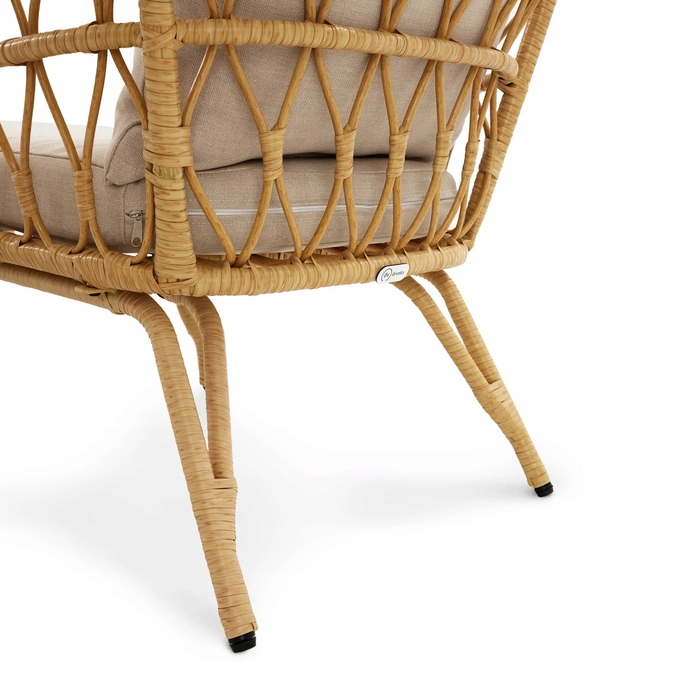 Комплект садових меблів Di Volio Teramo DV-052GF, техноротанг, бежевий, 4 предмети