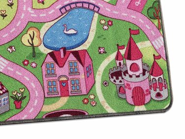 Килимок для ігор Primaflor-міцний дитячий килимок-високоякісний килимок для дитячої-Килимок для ігор для хлопчиків і дівчаток - SWEET CITY-140x200 см (95x200 см (1 упаковка))