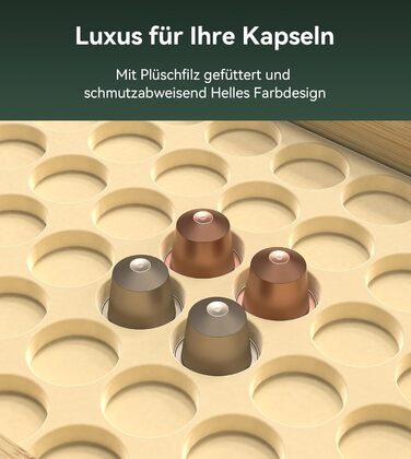 Організатор для капсул Nespresso та Lavazza, бамбук, на 48 капсул. Підставка під кавомашину