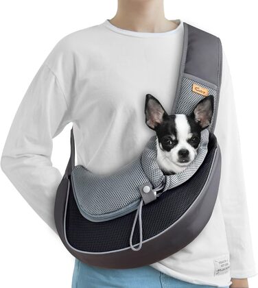 Слінг для маленьких собак/котів Cuby Pet Sling, з функціями безпеки, Black S