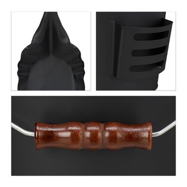 Відро для сміття Relaxdays з кришкою та щіткою для підлоги