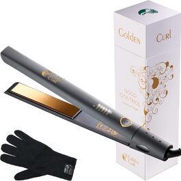 Випрямляч для волосся Curl & Recten Hair Straightener - 5 років безтурботного використання - Hair Styling Hair Straightener Випрямляч для волосся Плойка 2 в 1 для випрямлення та завивки (829 GCD) (Gold Control)