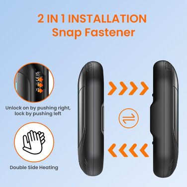 Електричні грілки для рук USB, 2 шт. - багаторазові, 3 режими нагріву, 20 годин роботи, для кемпінгу та активного відпочинку. Чорний колір.