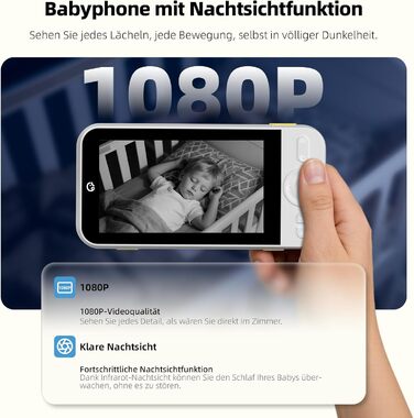 Радіоняня Ellie з камерою 2K, 5