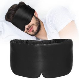 Шовкова маска ATreebag для сну темно-чорна