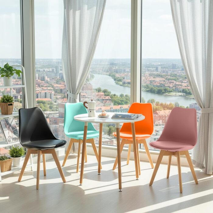 Елегантний стілець для їдальні EGGREE в скандинавському стилі (4 шт.)